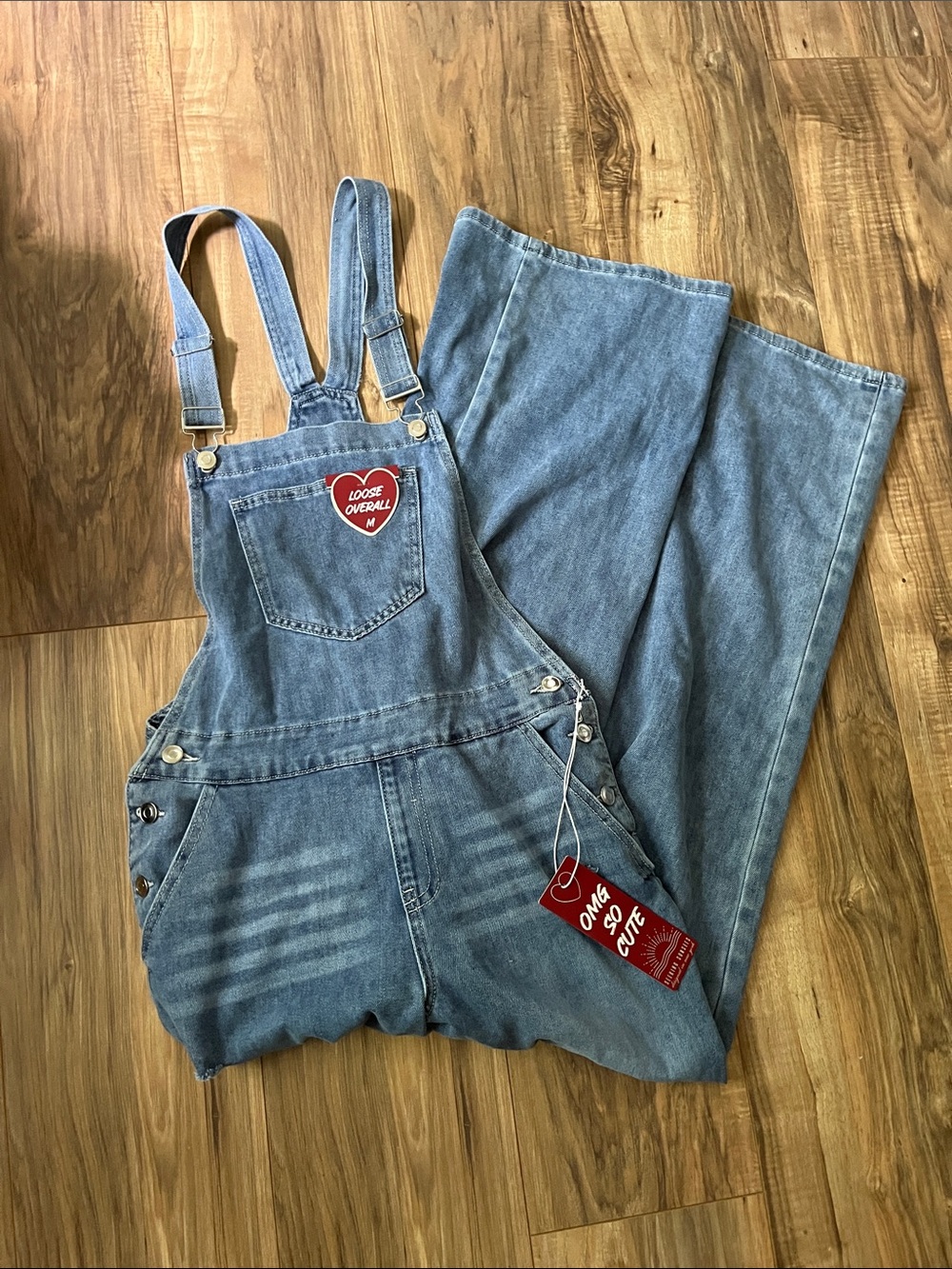 Seeking Sunsets Loose M Denim Overalls